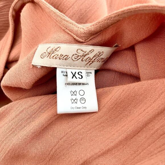 Mara Hoffman V-Neck Maxi Dress Cutout 2015 Spring RTW Peach Terracotta - Picture 10 of 12